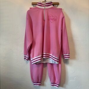 Barbie Pink and White Striped Tracksuit